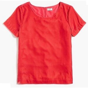JCrew || Coral Velvet Tee